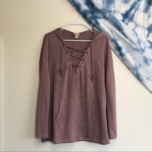 Lace up lightweight hoodie!